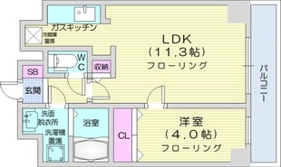 バスセンター前駅 徒歩3分 3階の物件間取画像